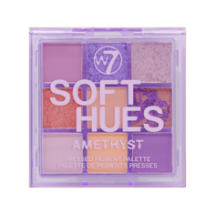 W7 Soft Hues палитра прессованных пигментов Amethyst для век, 8,1 г