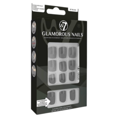 W7 Glamorous Nails накладные ногти Jet Black, 24 шт/1 упаковка
