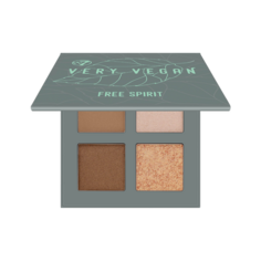 W7 Very Vegan Pressed Pigment Quad Палетка прессованных пигментов для глаз Free Spirit, 8г