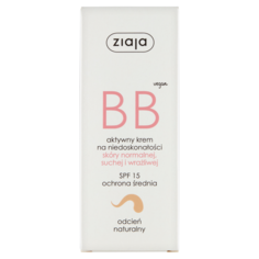 Ziaja BB активный крем для лица против несовершенств для нормальной и сухой кожи SPF15 натуральный, 50 мл