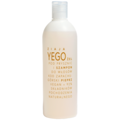 Ziaja Yego гель для душа и шампунь для волос 2в1 мужской горный перец, 400 мл