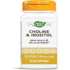Холин и инозитол Nature&apos;s Way, 1000 мг, 100 капсул