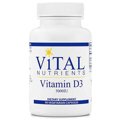 Витамин D3 Vital Nutrients 5000 МЕ, 90 вегетарианских капсул