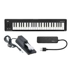 KORG microKEY Air 49-клавишный MIDI-контроллер Bluetooth в комплекте с педалью сустейна и 4-портовым USB-концентратором Knox Gear Korg microKEY Air 49-Key Bluetooth MIDI Controller Bundle with Pedal &amp; USB Hub