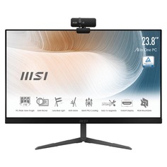 Моноблок MSI Modern AM241 11M AIO, 23.8″, 8Гб/1Тб+256Гб, i5-1135G7, черный, английская клавиатура