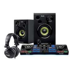Стартовый комплект Hercules DJ с контроллером Starlight, мониторными динамиками, наушниками и программным обеспечением Serato DJ Lite Hercules DJ Starter Kit
