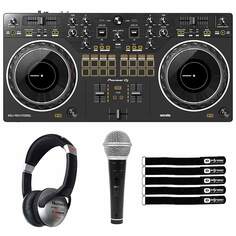 Pioneer DJ DDJ-REV1 Scratch Style 2-канальный контроллер Serato DJ Lite с микрофоном Pioneer DJ DDJ-REV1 Scratch Style 2-Channel Serato DJ Lite Controller w Mic