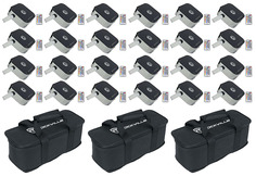Комплект 24 Rockville MINI RF1 RGBWA + UV DJ / Party Wash Lights + беспроводной контроллер DMX + сумки MINI RF1 + Rockforce W2 + MINI RF BAG