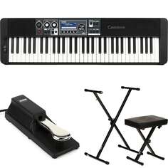 Casio Casiotone CT-S500 61-клавишный аранжировщик Клавиатура Essentials Bundle CTS500EssBun