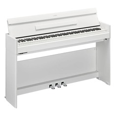 Yamaha Arius YDP-S55 88-клавишное тонкое цифровое пианино взвешенной экшн-консоли, белый орех YDPS55WH