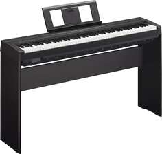 Yamaha P45B 88-клавишное цифровое пианино, черное, с адаптером питания PA150 и педалью сустейна