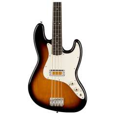 Бас-гитара Fender Gold Foil Jazz Bass, накладка на гриф из черного дерева, 2 цвета Sunburst с сумкой для переноски
