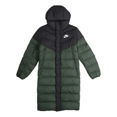 Куртка Nike Sportswear Windrunner Down Fill Long hooded down, темно-зеленый