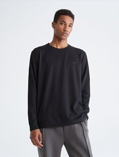 Лонгслив Calvin Klein Long Sleeve Tech Pique, черный