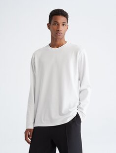 Лонгслив Calvin Klein Long Sleeve Tech Pique, белый