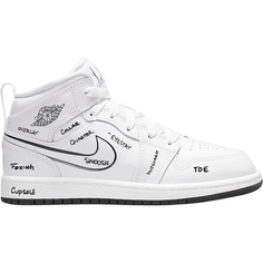Кроссовки Nike Air Jordan 1 Mid PS, белый