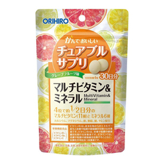 Пищевая добавка Orihiro Chewable Supplement, Multivitamin &amp; Mineral, 5 предметов, 120х5 таблеток