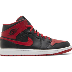 Кроссовки Nike Air Jordan 1 Mid, черно-красный