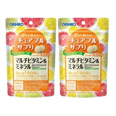 Пищевая добавка Orihiro Chewable Supplement, Multivitamin &amp; Mineral, 2 предмета, 120х2 таблеток