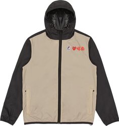 Худи Comme des Garçons PLAY K-Way Hoodie Full Zip Beige/Black, загар