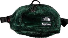 Сумка Supreme x The North Face Faux Fur Waist Bag Green, зеленый