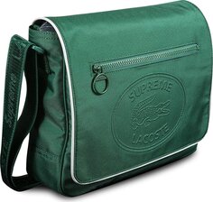Сумка Supreme x Lacoste Small Messenger Bag Green, зеленый