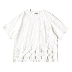 Футболка Kapital 20 / -Jersey Windowpane T-Shirt White, белый