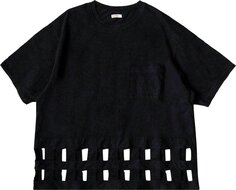 Футболка Kapital 20 / -Jersey Windowpane T-Shirt Black, черный