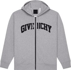 Худи Givenchy Classic Fit Zipped Hoodie Light Grey Melange, серый