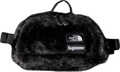 Сумка Supreme x The North Face Faux Fur Waist Bag Black, черный