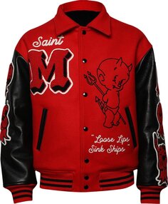 Куртка Saint Michael Devil Varsity Jacket Red, красный