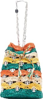 Сумка Paco Rabanne Raffia Bucket Bag Multicolor, разноцветный