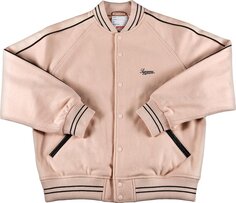 Куртка Supreme x Jamie Reid Its All Bollocks Varsity Jacket Dusty Pink, розовый