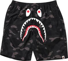 Шорты BAPE Color Camo Shark Beach Shorts Black, черный