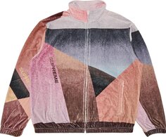 Куртка Supreme Geo Velour Track Jacket Pink, розовый