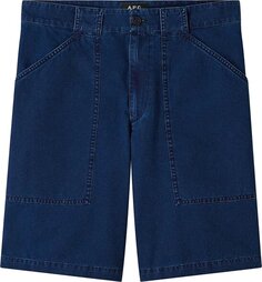 Шорты A.P.C. Melbourne Short Washed Indigo, синий