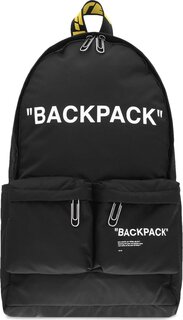 Рюкзак Off-White Quote Backpack Black/White, черный