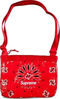 Сумка Supreme Bandana Tarp Side Bag Red, красный