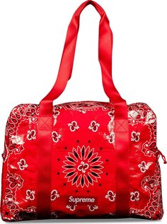 Сумка Supreme Bandana Tarp Small Duffle Bag Red, красный