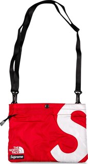 Сумка Supreme x The North Face S Logo Shoulder Bag Red, красный