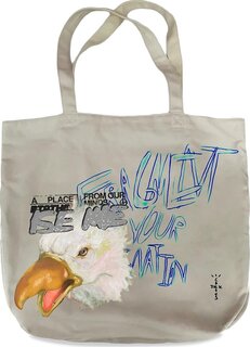 Сумка Cactus Jack by Travis Scott For Fragment Flames Tote White, белый