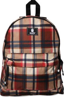 Сумка BAPE Check Daypack Red, красный