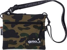 Сумка BAPE x Outdoor Products 1st Camo Mini Shoulder Bag Green, зеленый