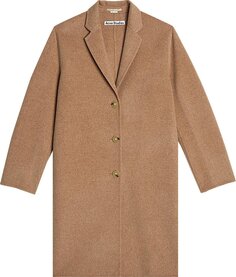 Пальто Acne Studios Single Breasted Coat Camel Melange, кремовый