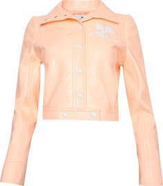 Куртка Courrèges Iconic Vinyl Jacket Bleached Orange, оранжевый Courreges