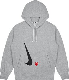 Худи Nike Womens x Comme des Garçons PLAY Hoodie Grey, серый