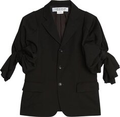 Блейзер Comme des Garçons Twisted Gabardine Short-Sleeve Blazer Black, черный