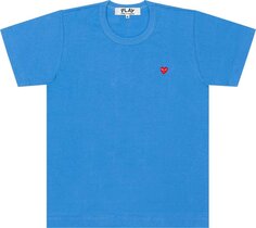 Футболка Comme des Garçons PLAY Small Red Heart T-Shirt Blue, синий