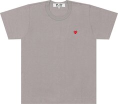 Футболка Comme des Garçons PLAY Small Red Heart T-Shirt Grey, серый