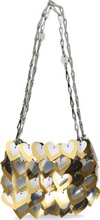 Сумка Paco Rabanne Sparkle Nano Bag Silver/Gold, серебряный